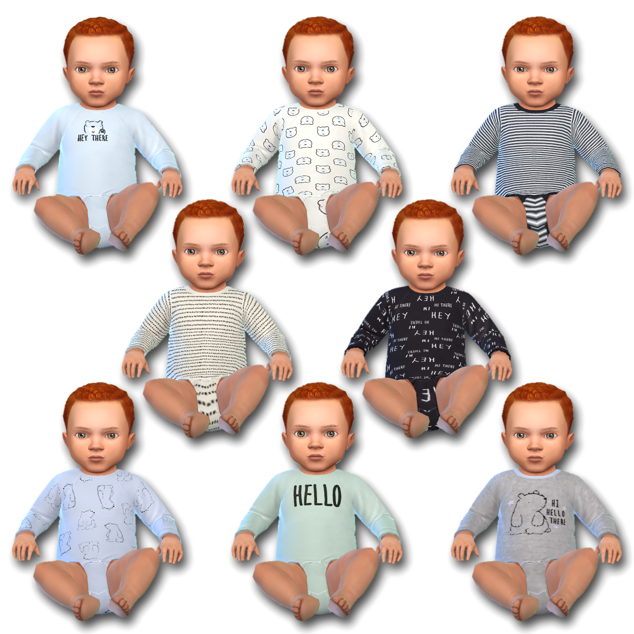 Infant Bear Onesies The Sims 4 Create a Sim