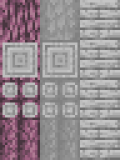 A Light Aelven Wood Type that has variants for all vanilla wood configurations and has vanilla recipe support. Features a 2x2 log variant known as - Silverblood Beams.