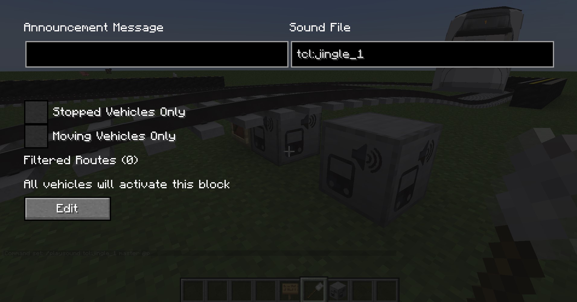 play the sound for all player in the train