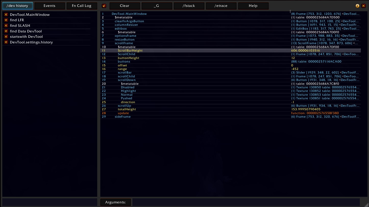 DevTool - World of Warcraft Addons - CurseForge
