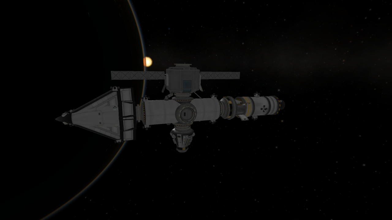 AC-S-0 Docked to Space Station (left)