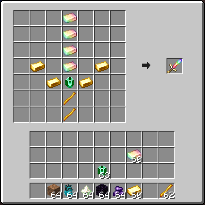 This is the recipe for Arcana sword