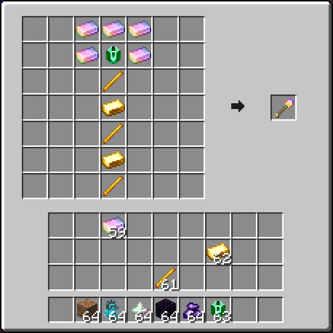 This is the recipe for Arcana Shovel