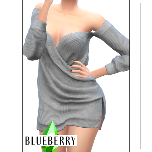 sims 4 cc off the shoulder dress The Sims Resource