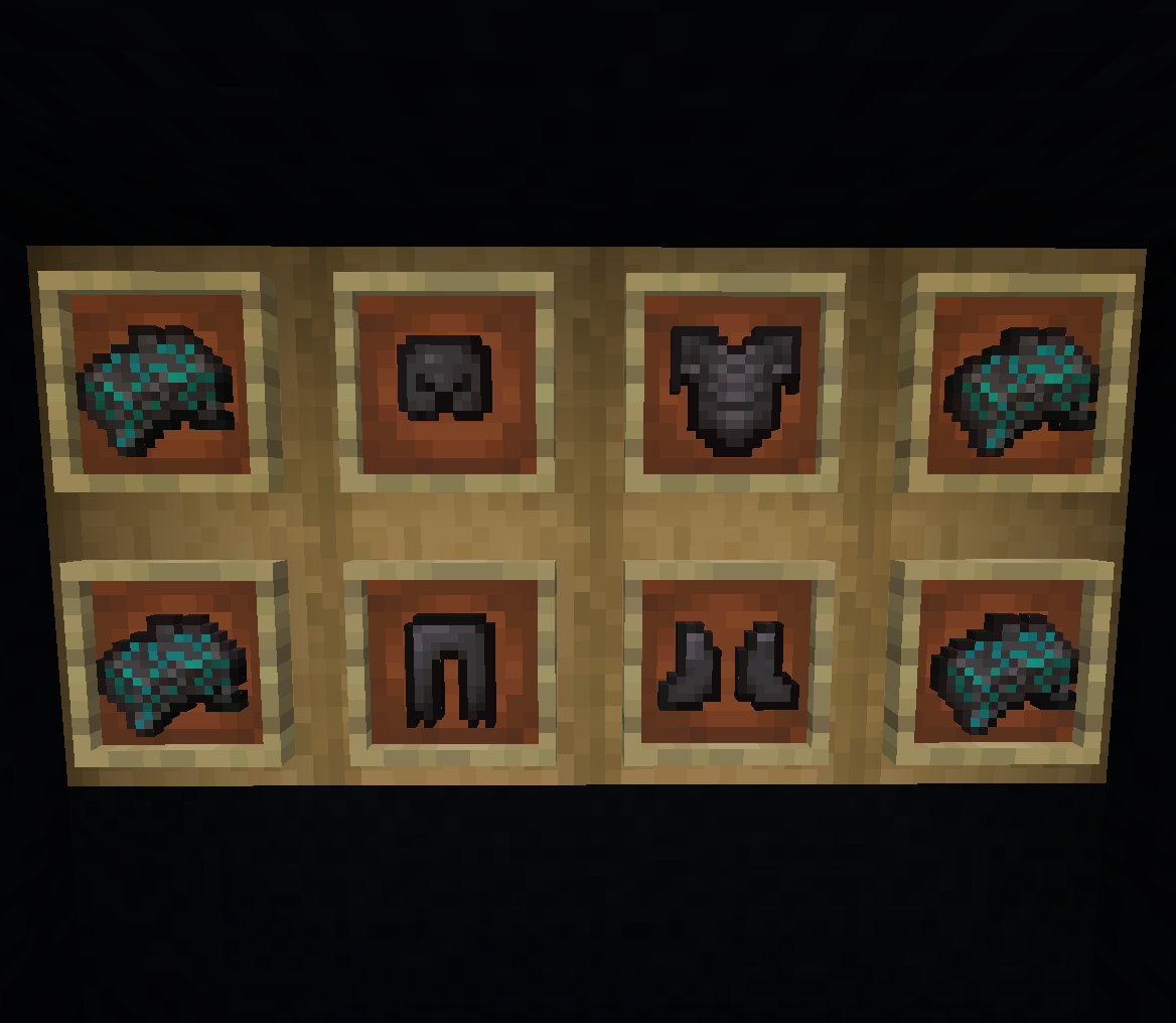 Reinforced netherite armor made from reinforced netherite ingots