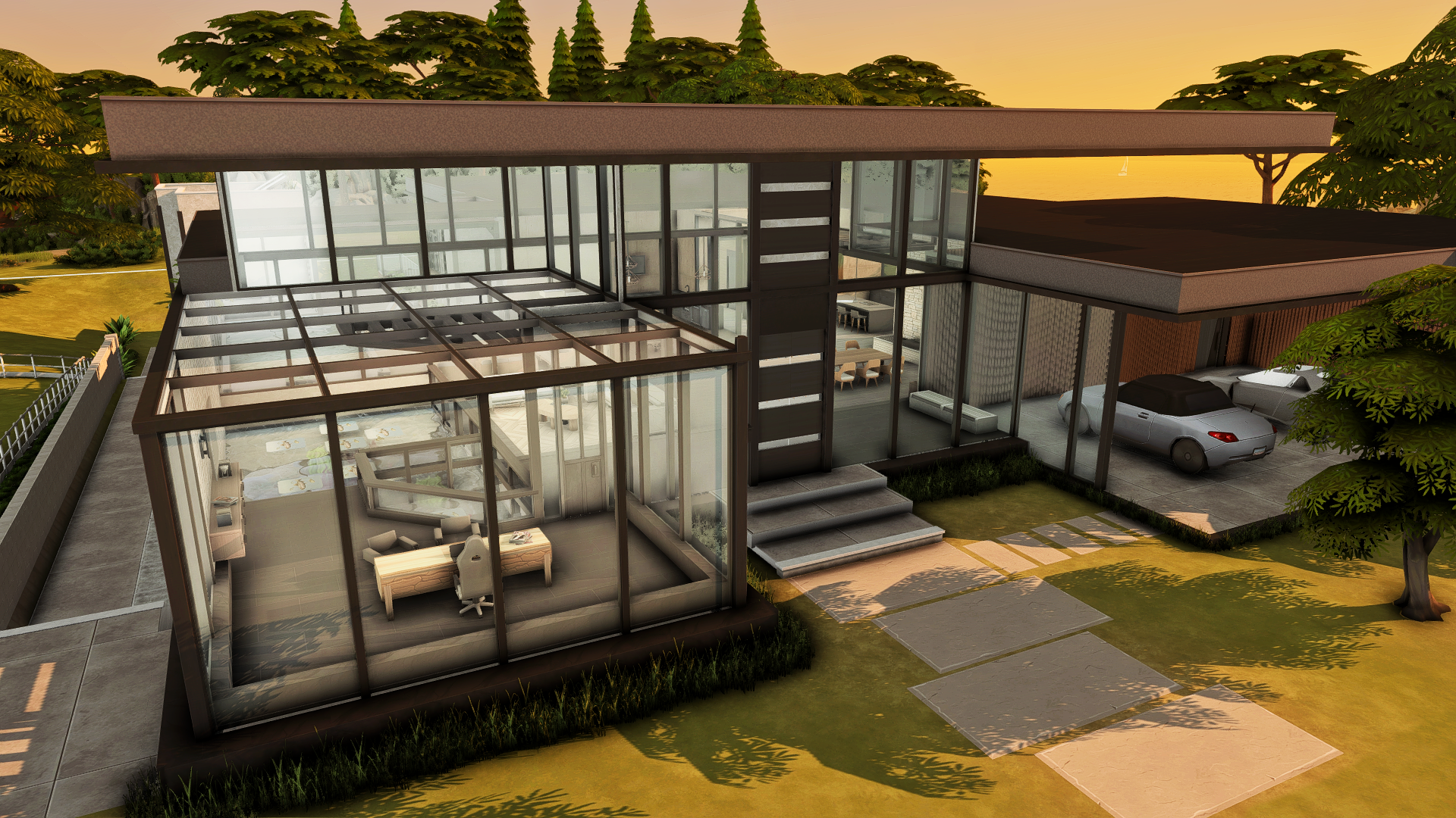 Luxury modern house with aquarium - The Sims 4 Rooms / Lots - CurseForge