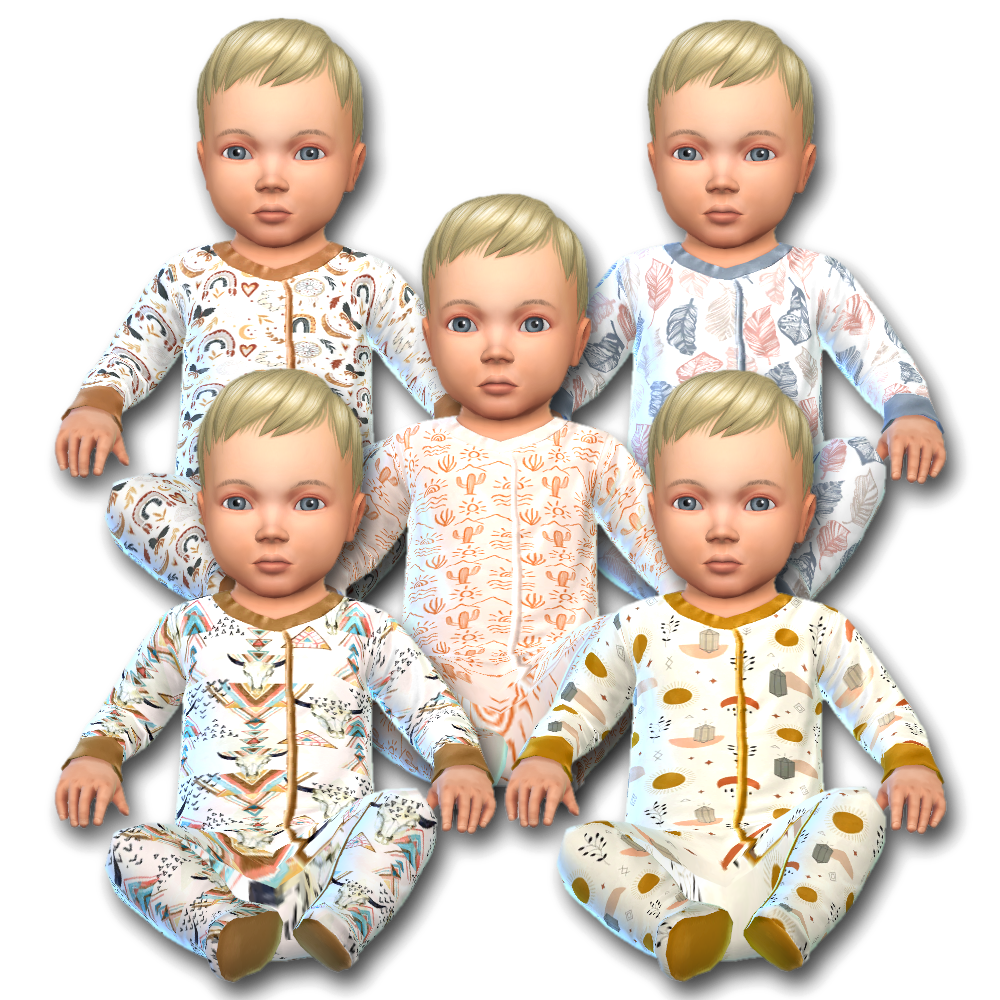 Infant Boho Footie Pajamas - The Sims 4 Create a Sim - CurseForge