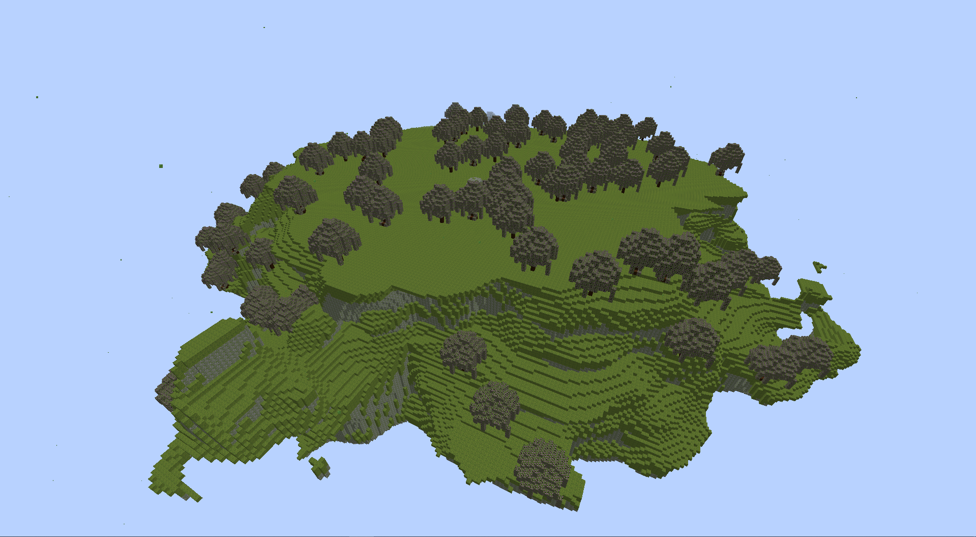 the island remains almost the same, with some differences, for example, the addition of a new tree that, when breaking its leaves, in addition to the possibility of earning a sapling, you can also drop some golden food, apples, carrots, etc.