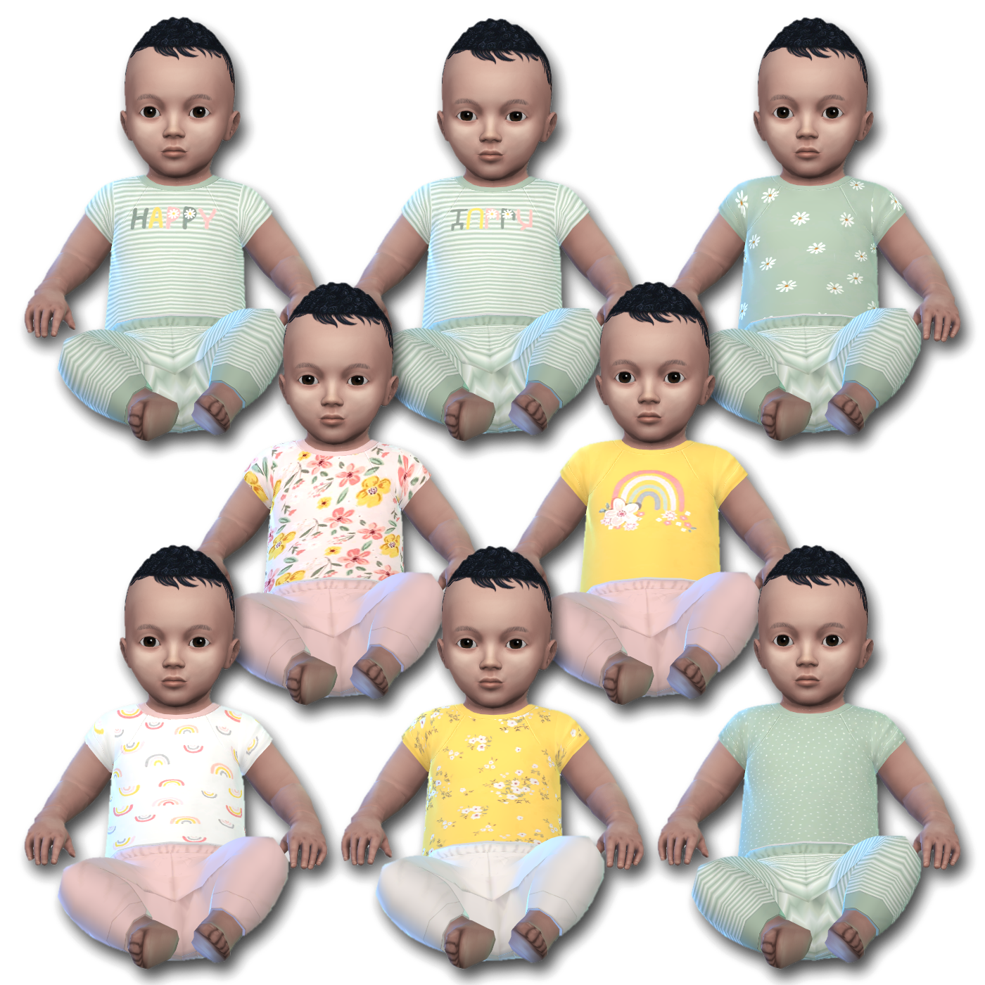 Infant Floral Onesies - The Sims 4 Create a Sim - CurseForge