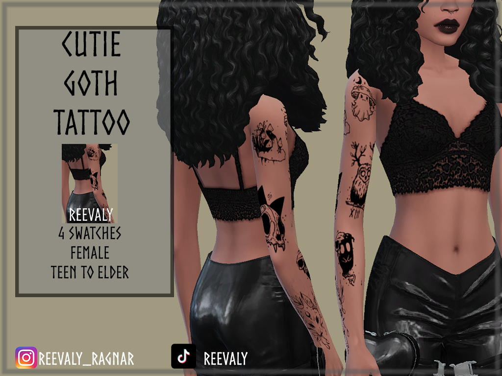 Cutie Goth Tattoo - Gallery - The Sims 4 Create a Sim - CurseForge
