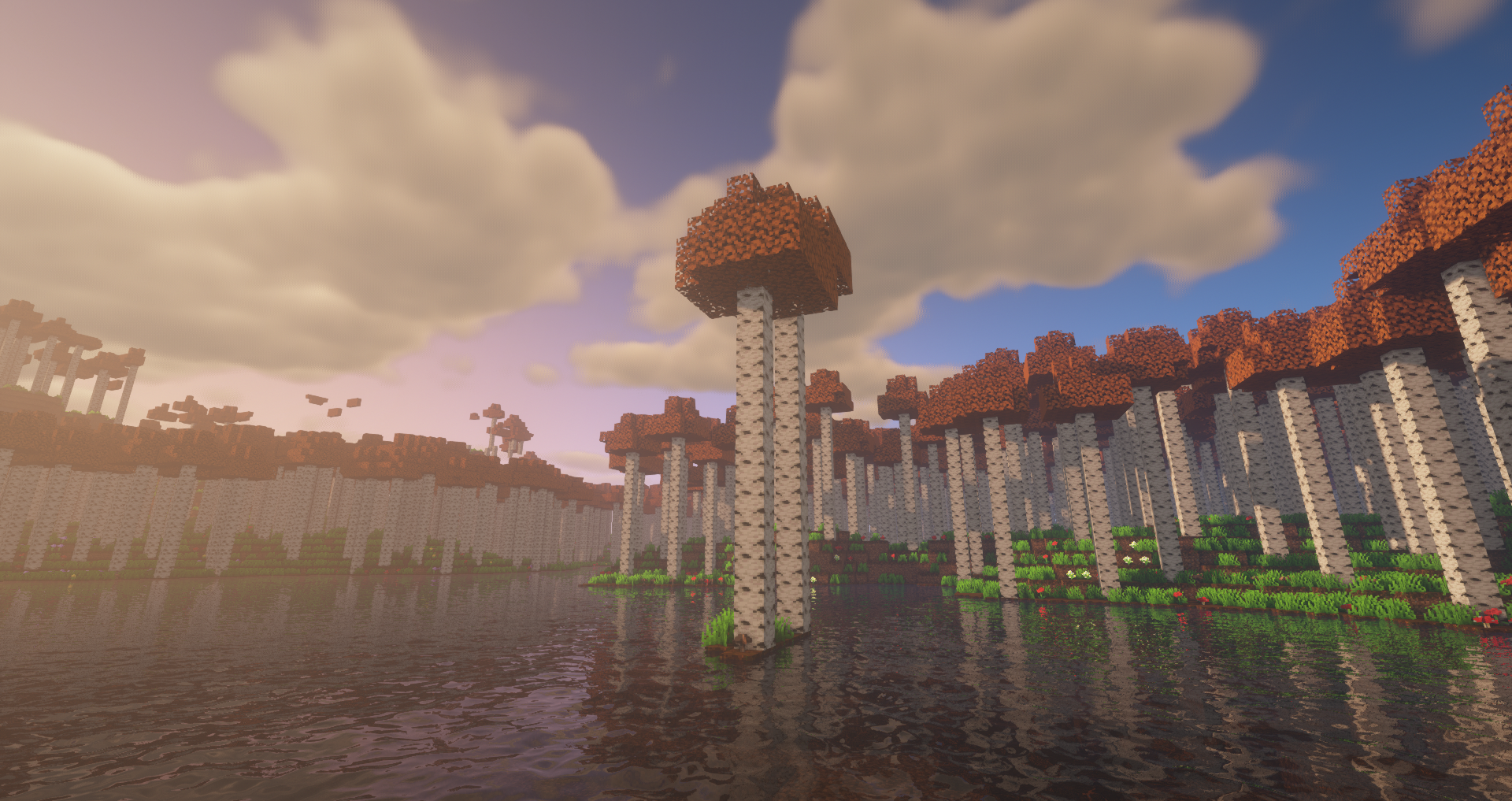 Here we can see a small Island with two Krisalibab-Trees.
