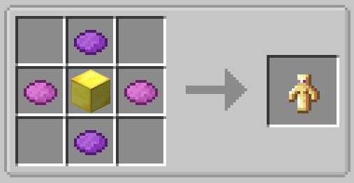 Default recipe.
If TOTEM_ONETIME set to true, return a gold block after using it.