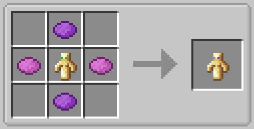Hard recipe. If TOTEM_ONETIME set to true, return a Totem of Undying after using it.
