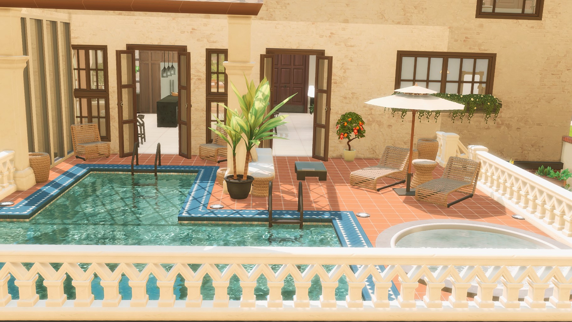 Caliente Pool Deck Screenshots The Sims 4 Rooms Lots Curseforge