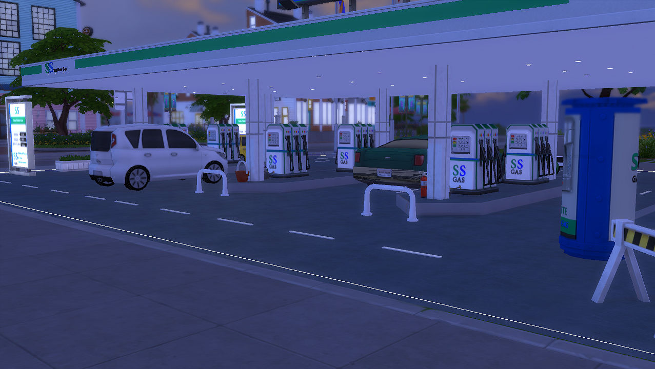 Service station lot