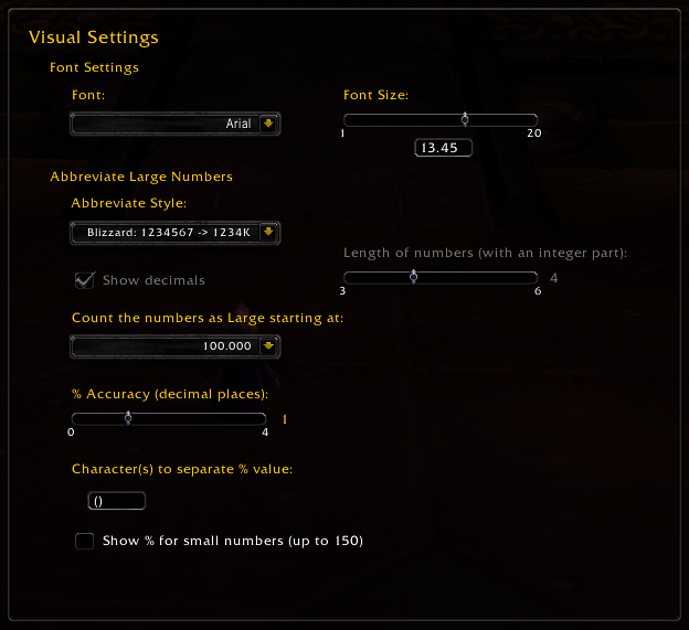 CustomUnitFrames Settings Example 2