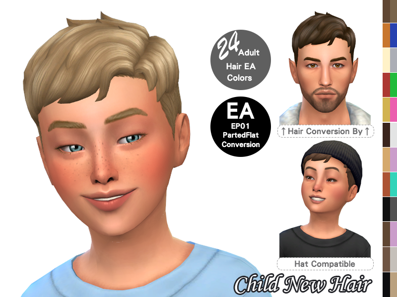 Child PartedFlat Hair - Screenshots - The Sims 4 Create a Sim - CurseForge