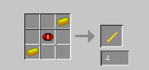 The crafting recipe for stalinium stick