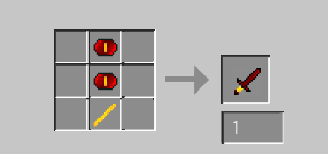 The crafting recipe for stalinium sword