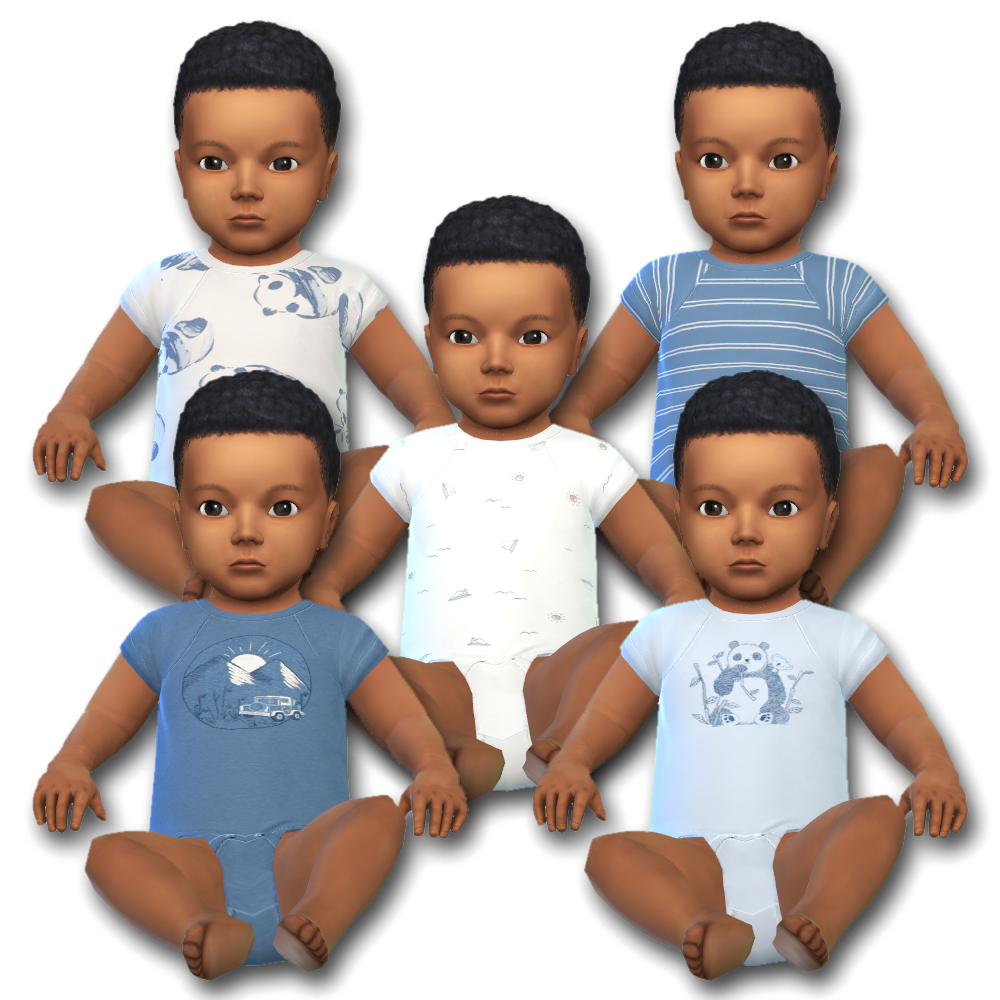 Infant Blue Panda Onesies - The Sims 4 Create a Sim - CurseForge