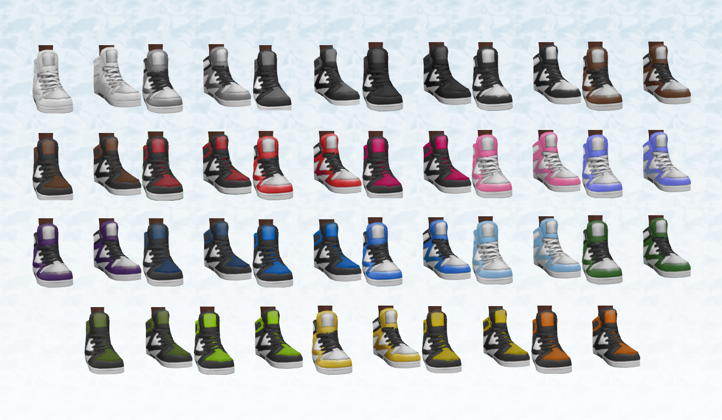 Basegame High Top Sneakers recoloured by JMLRH - Screenshots - The Sims ...