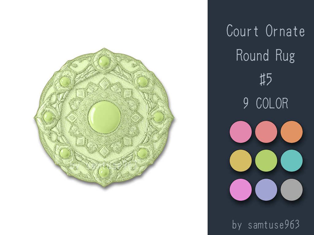Court Ornate Round Dance Rug #5 Samtuse963 - The Sims 4 Build / Buy ...