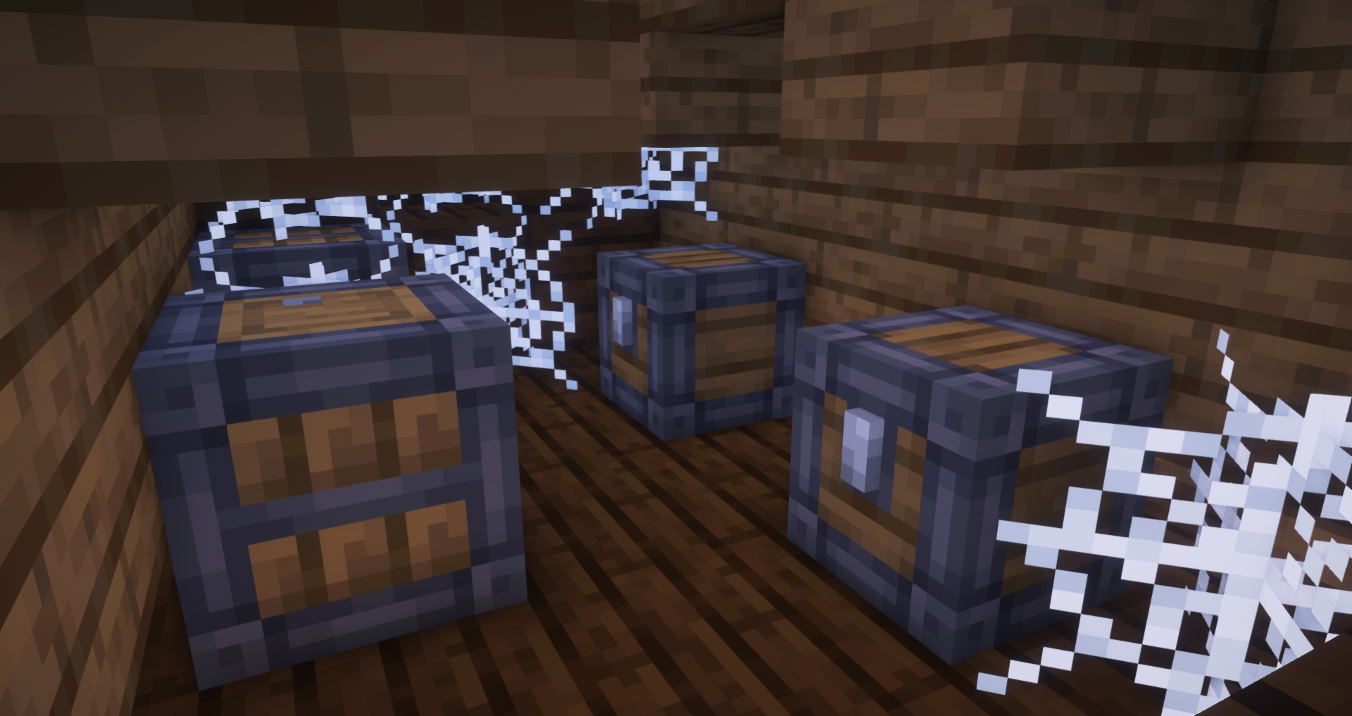 Chests in an abandoned house