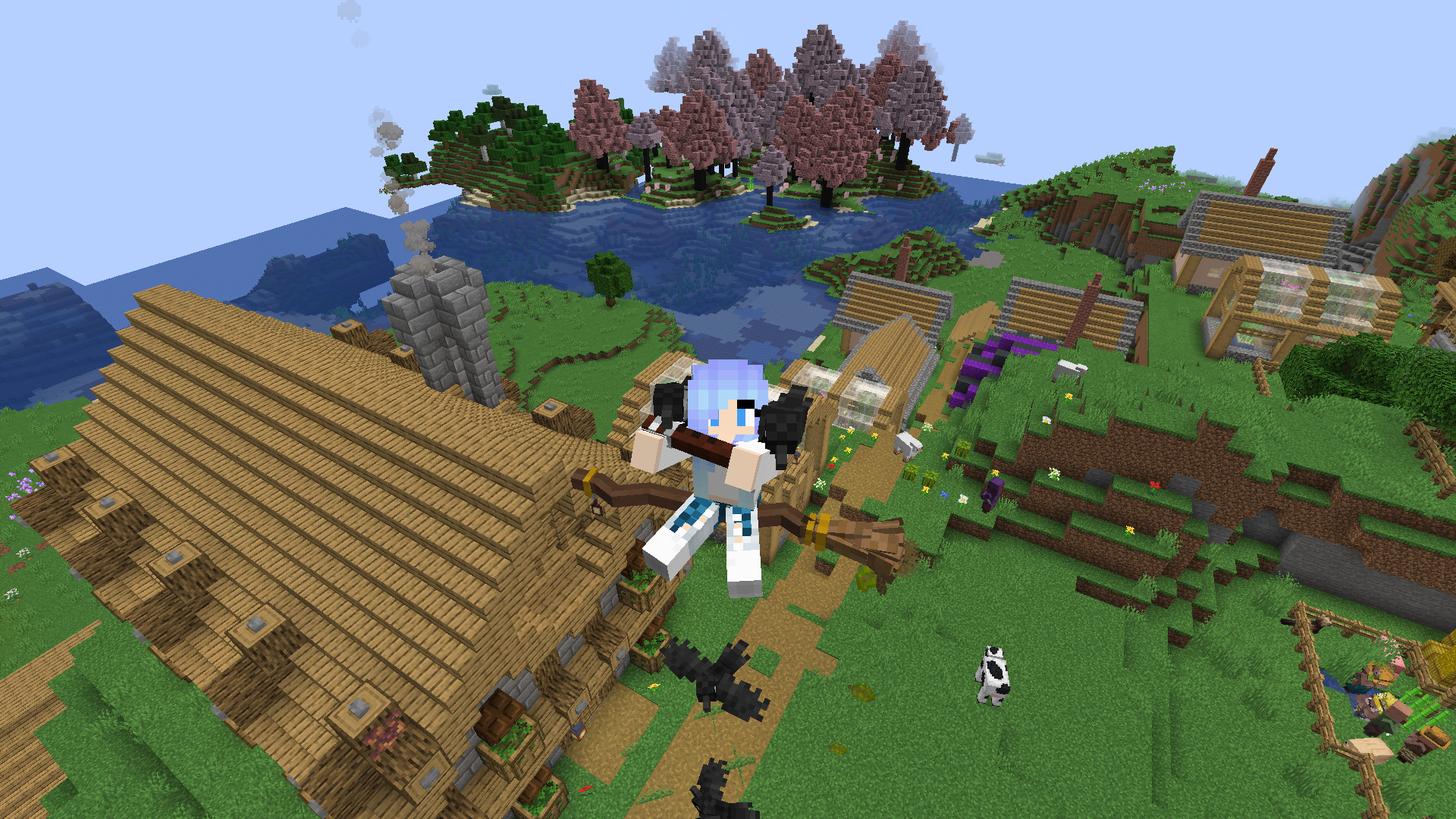 Aquire crow familiars, a crow flute, and a broomstick, and you'll be an unstoppable force of witchcraft!