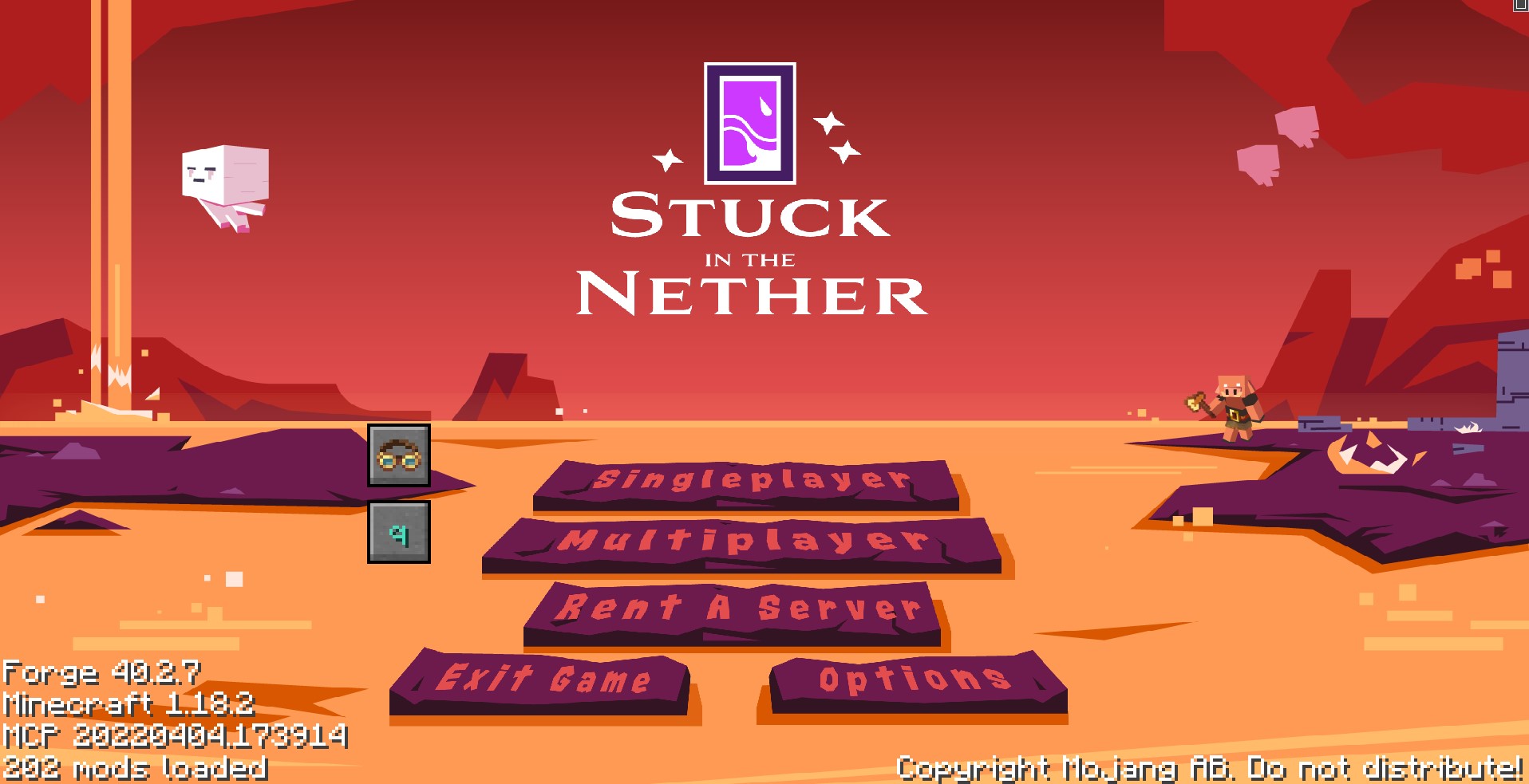 The title screen
