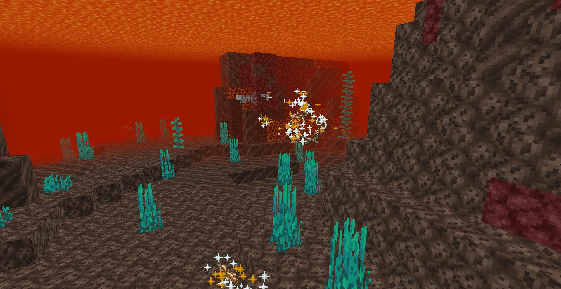 A thriving under lava ecosystem...