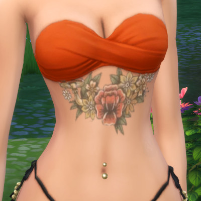 Tattoo on the sternum, no gshade