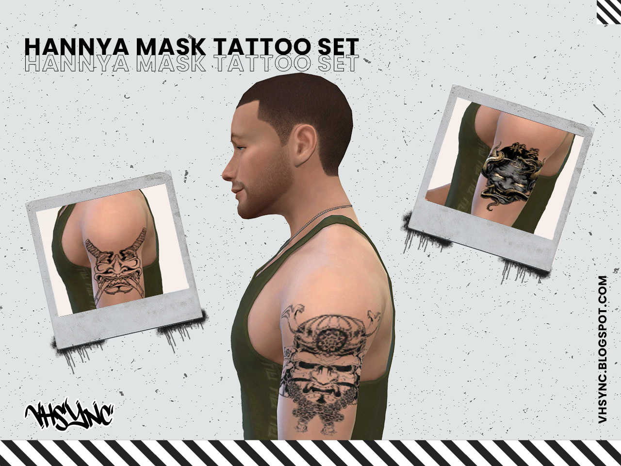 VHSync] Hannya Mask Tattoo Set - The Sims 4 Create a Sim - CurseForge