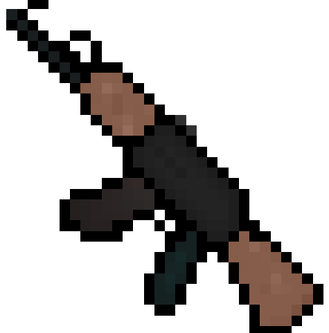 The ak47 gun helps you in hunting animals and killing mobs.