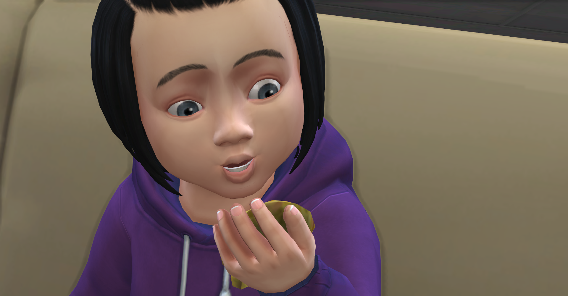 This is what the toddler fingernails will look like in your game