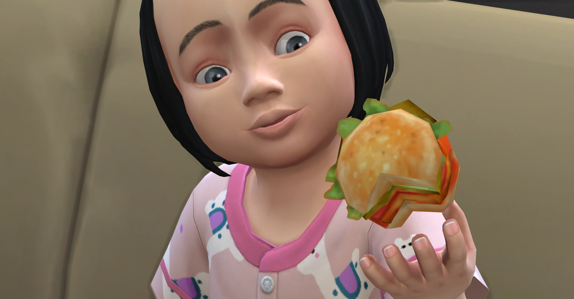 This is what the toddler fingernails will look like in your game