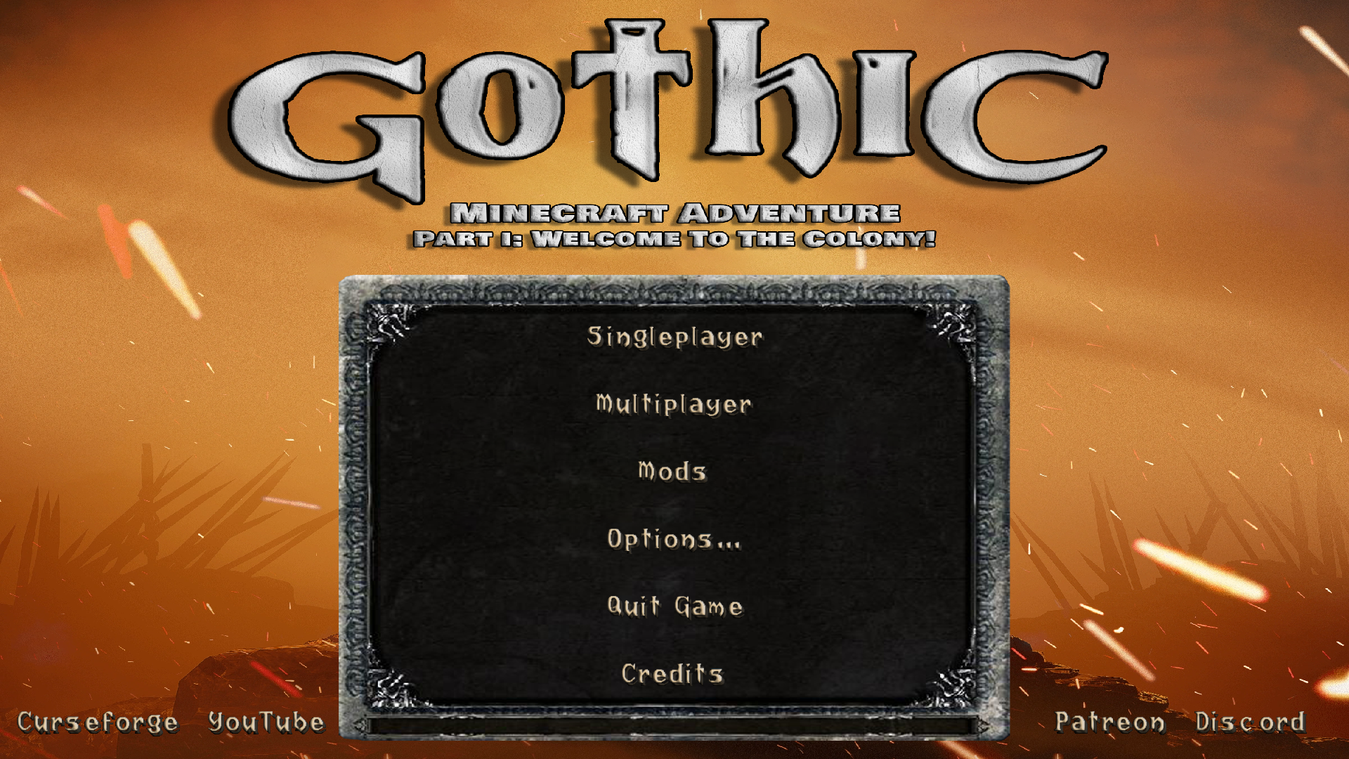 Gothic Main Menu Minecraft Mod