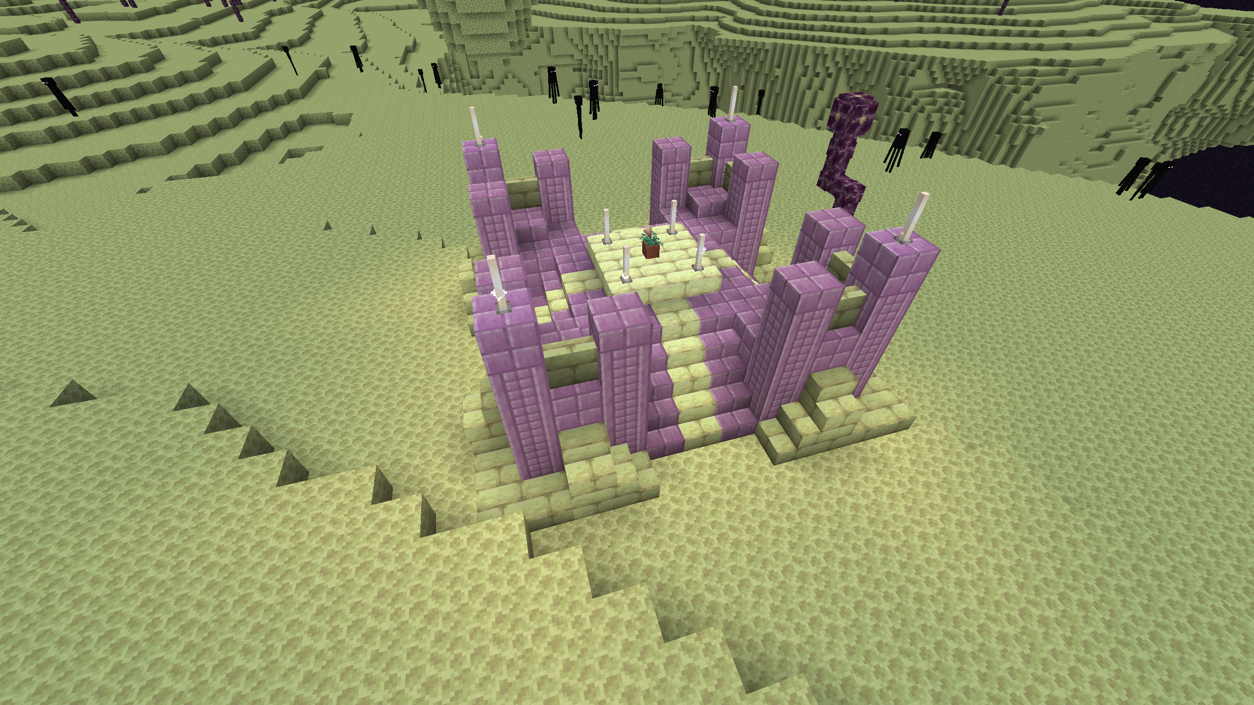 Custom Structure that the mod adds. The shrine can contain 1 of 3 flowers.