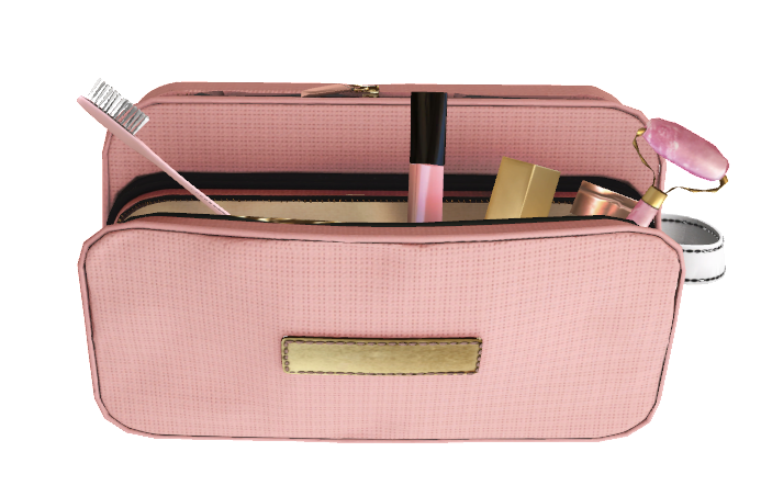 Pink makeup bag