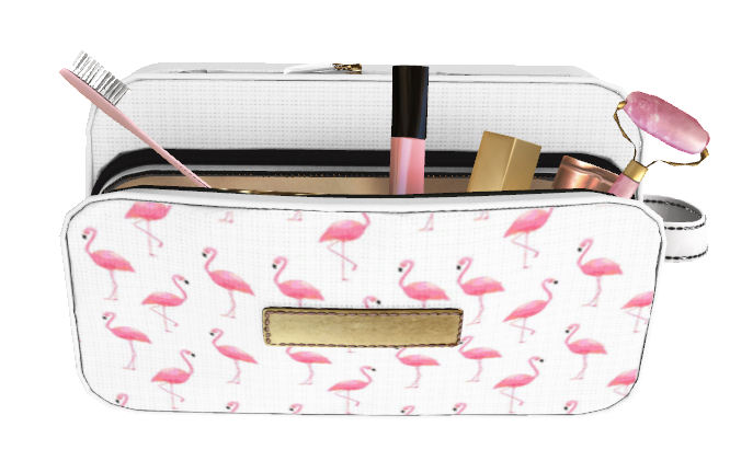 Flamingo makeup bag