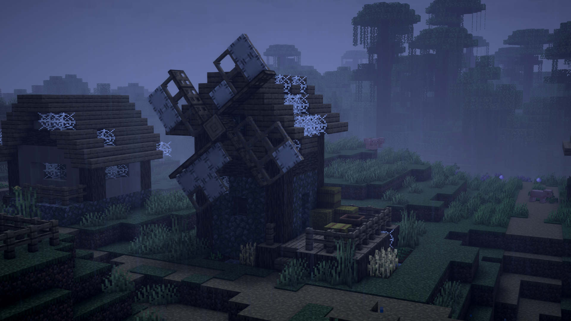 A zombie village windmill.