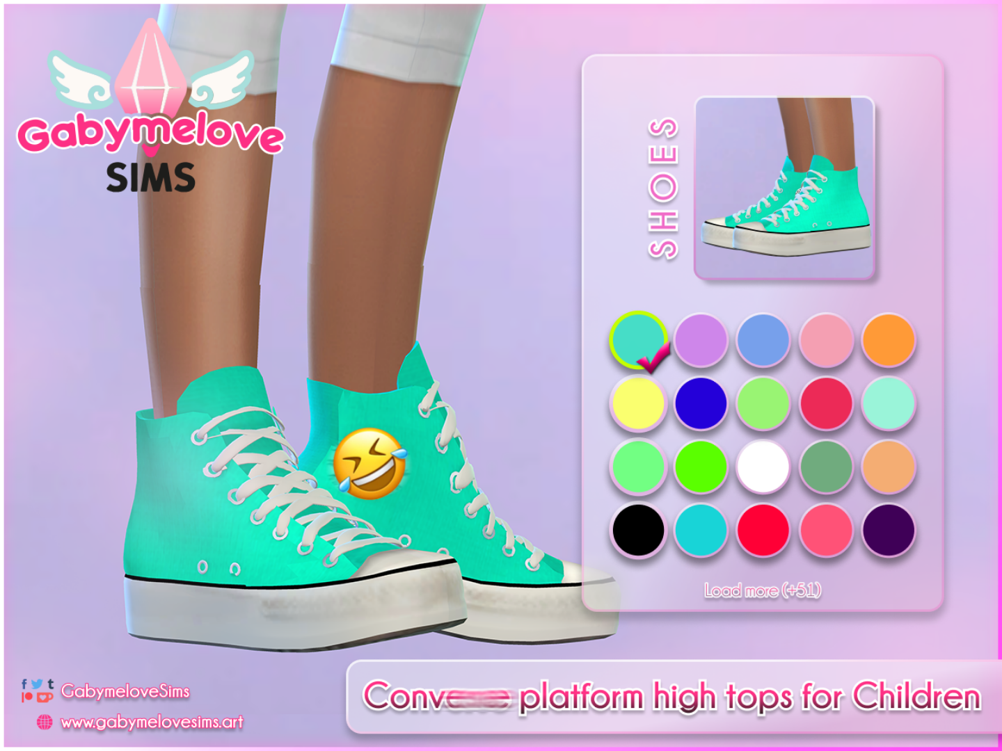 Download Platform high top sneakers for Children - The Sims 4 Mods ...