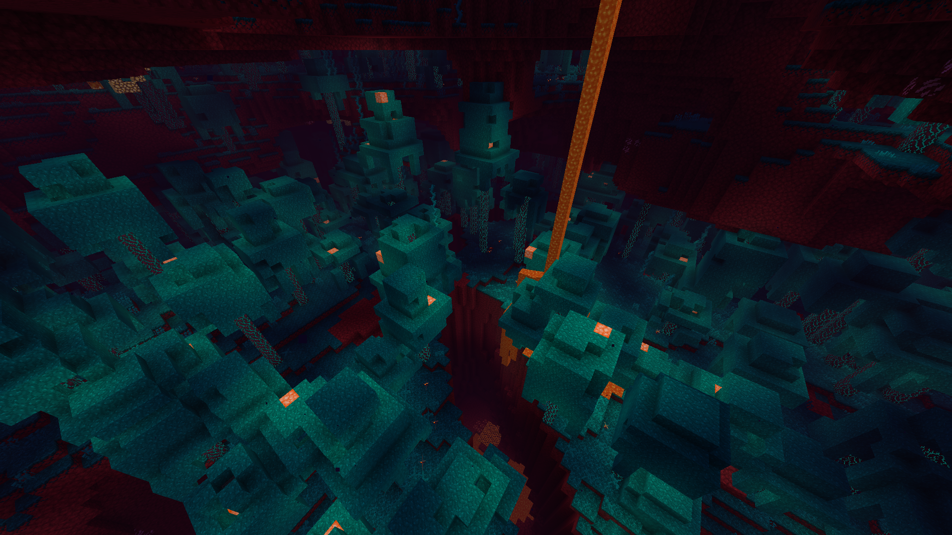 Thumbnail Lightmaps change the Warped Forest biome to look even more mysterious than before.