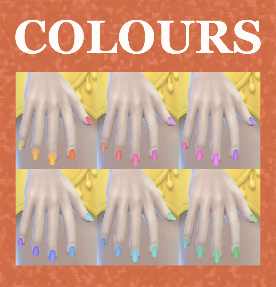 6 colour swatches available