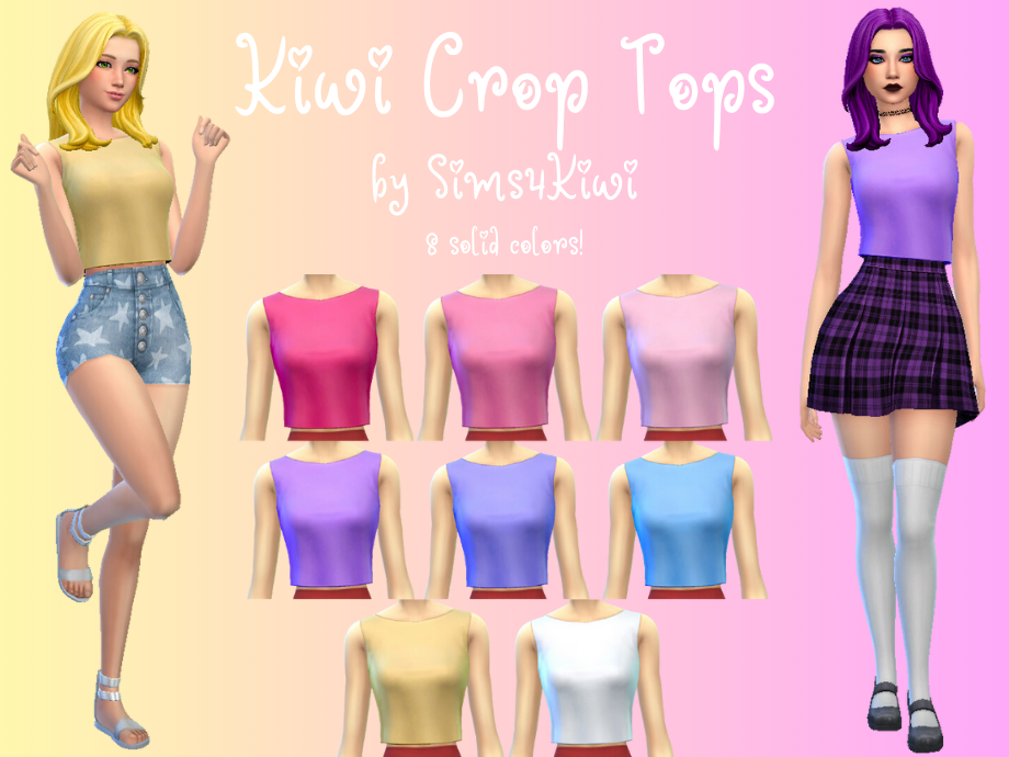 Kiwi Crop Tops - The Sims 4 Create a Sim - CurseForge