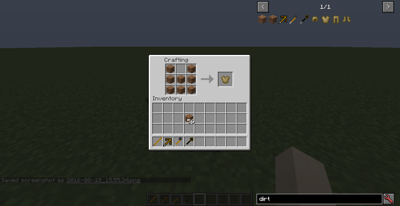 recipe of chestplate