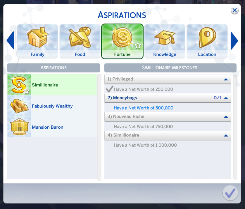 Simillionaire Aspiration - The Sims 4 Mods - CurseForge