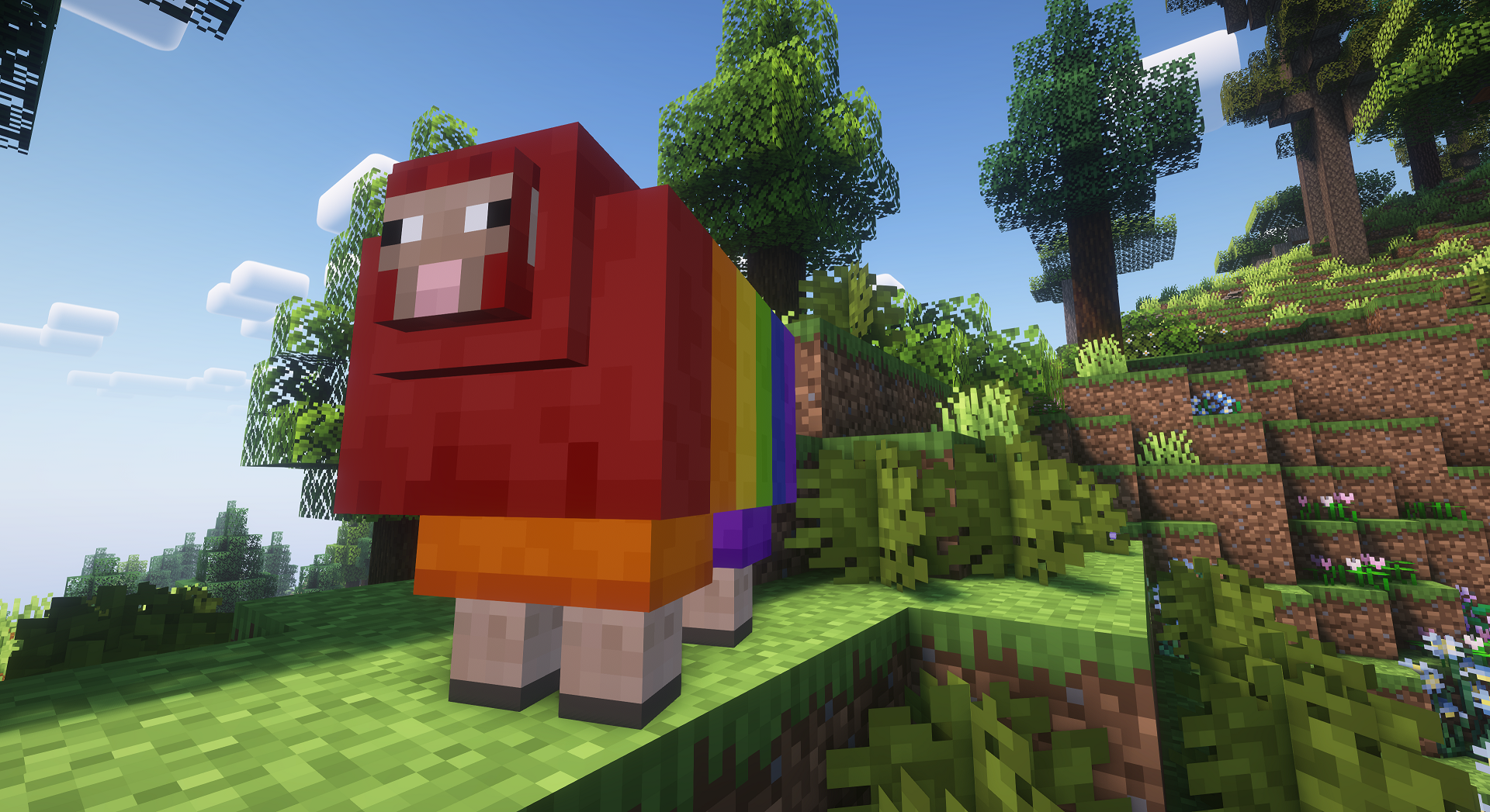 Fluffy Rainbow Sheep - Earth2Java