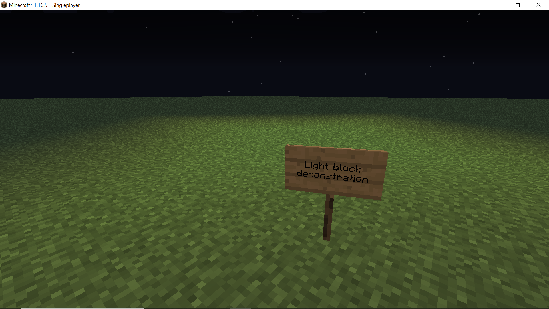 Light block demonstration