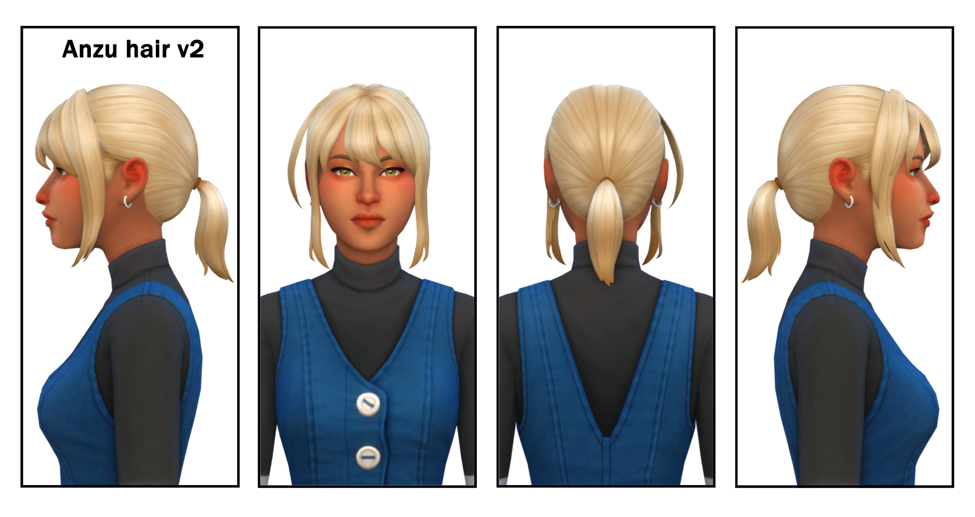 EnidZZyx Anzu Hair Screenshots The Sims 4 Create A Sim CurseForge   3 