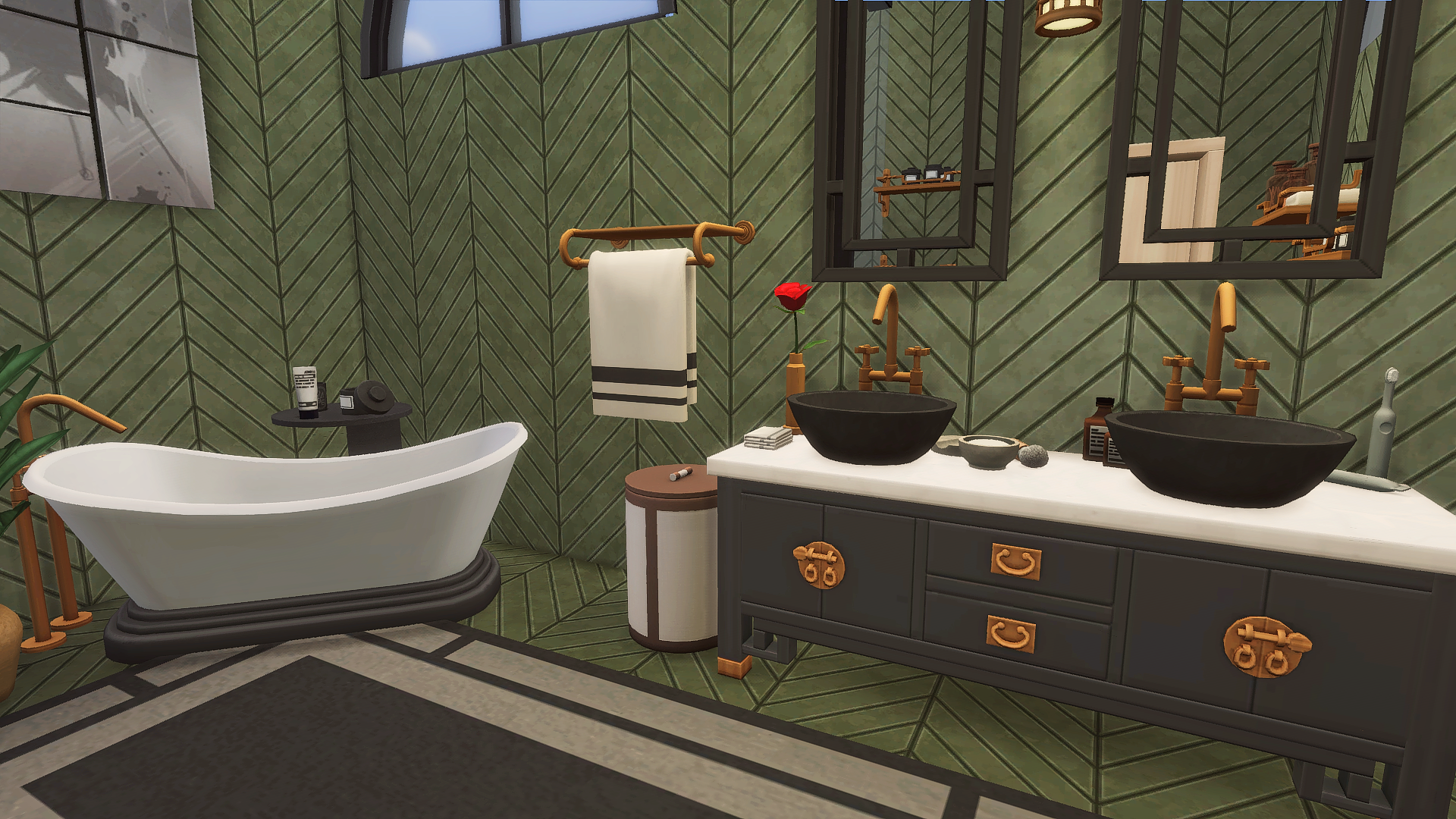 luxe green bath